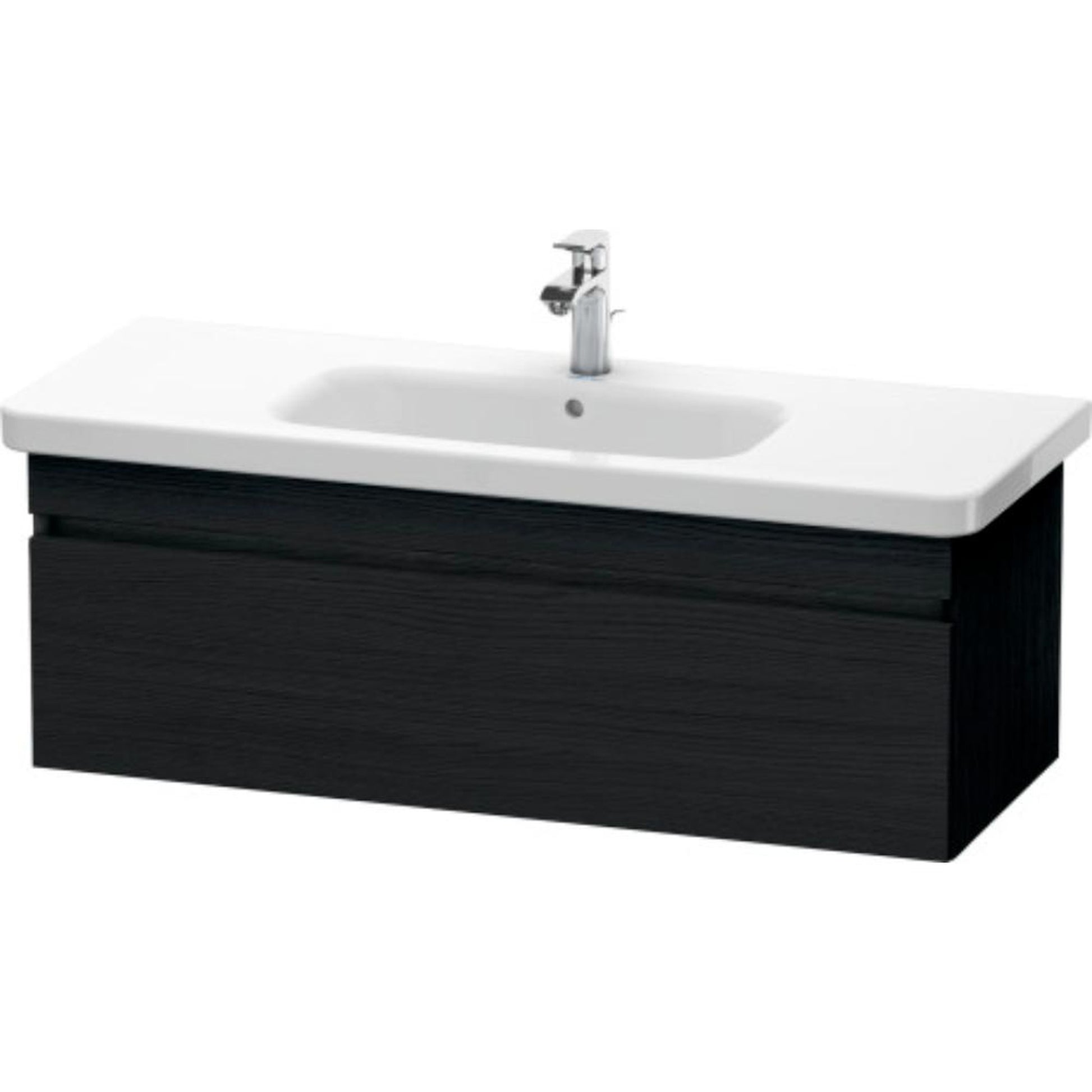 Duravit DuraStyle 44" x 16" x 18" One Drawer Wall-Mount Vanity Unit in Oak Black (DS639501616)