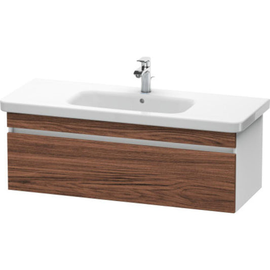 Duravit DuraStyle 44" x 16" x 18" One Drawer Wall-Mount Vanity Unit in Walnut Dark and White (DS639502118)