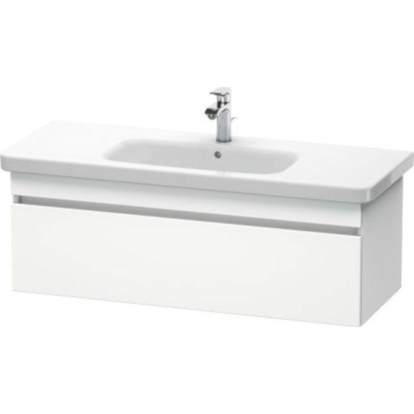 Duravit DuraStyle 44" x 16" x 18" One Drawer Wall-Mount Vanity Unit in White Matt (DS639501818)