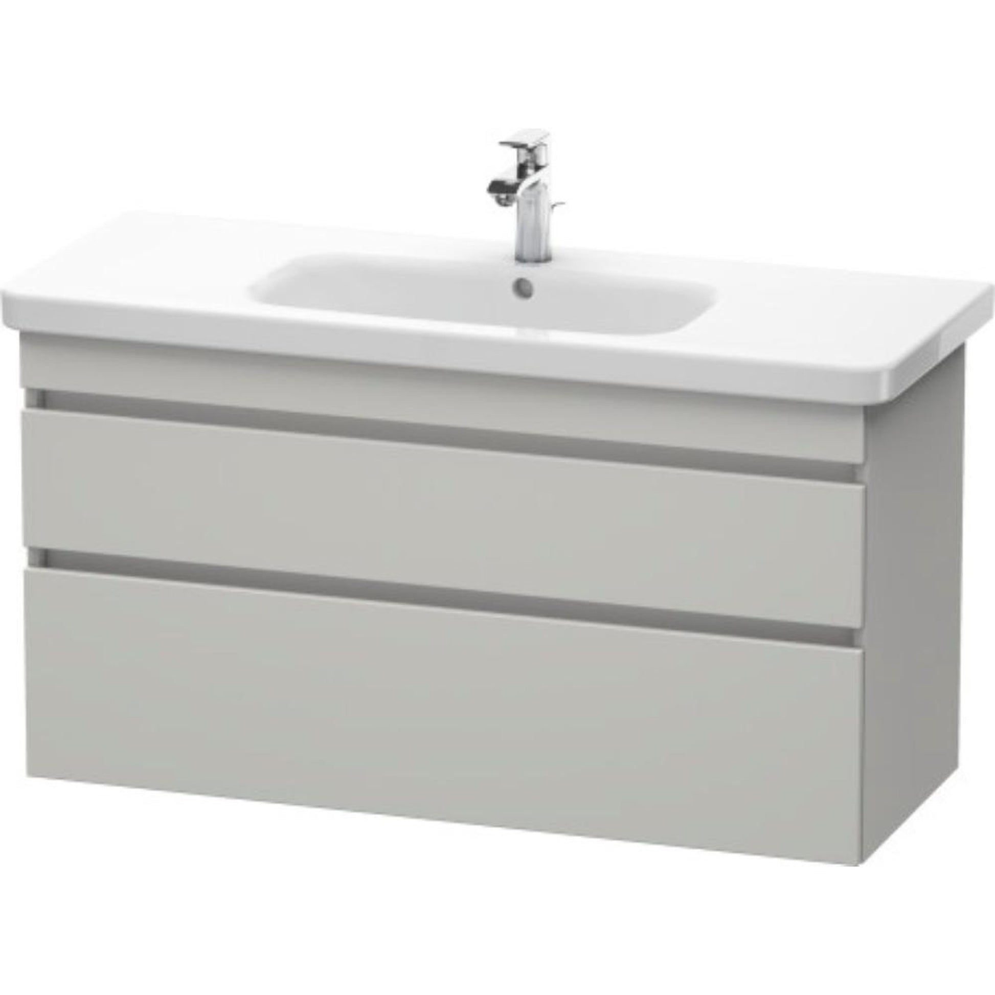 Duravit DuraStyle 44" x 24" x 18" Two Drawer Wall-Mount Vanity Unit in Concrete Grey Matt (DS649500707)
