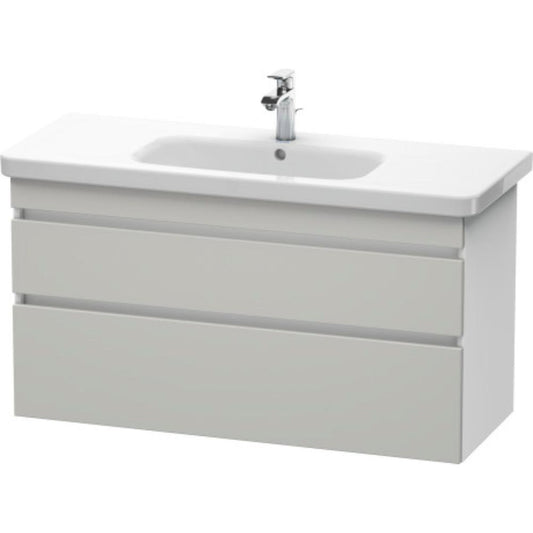 Duravit DuraStyle 44" x 24" x 18" Two Drawer Wall-Mount Vanity Unit in Concrete Grey Matt and White (DS649500718)