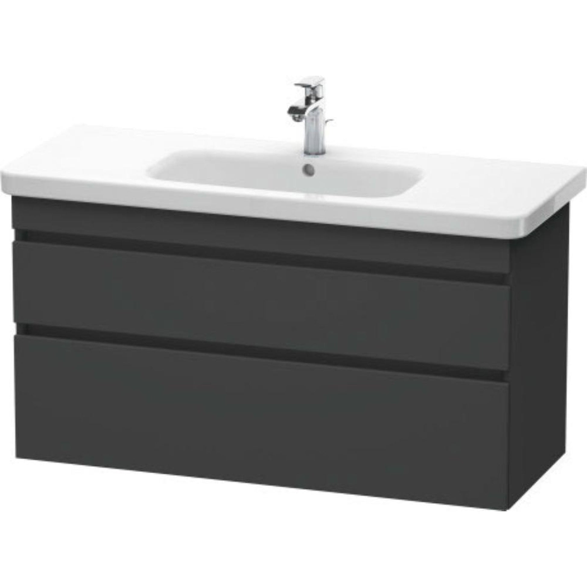 Duravit DuraStyle 44" x 24" x 18" Two Drawer Wall-Mount Vanity Unit in Graphite (DS649504949)