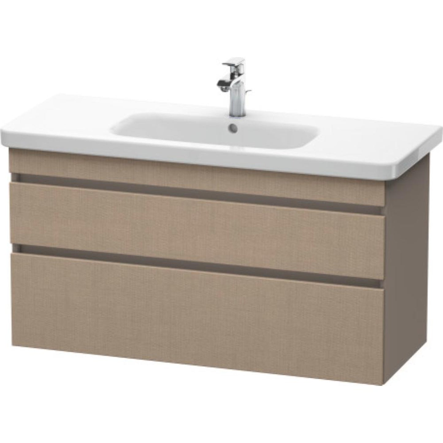 Duravit DuraStyle 44" x 24" x 18" Two Drawer Wall-Mount Vanity Unit in Linen and Basalt (DS649507543)