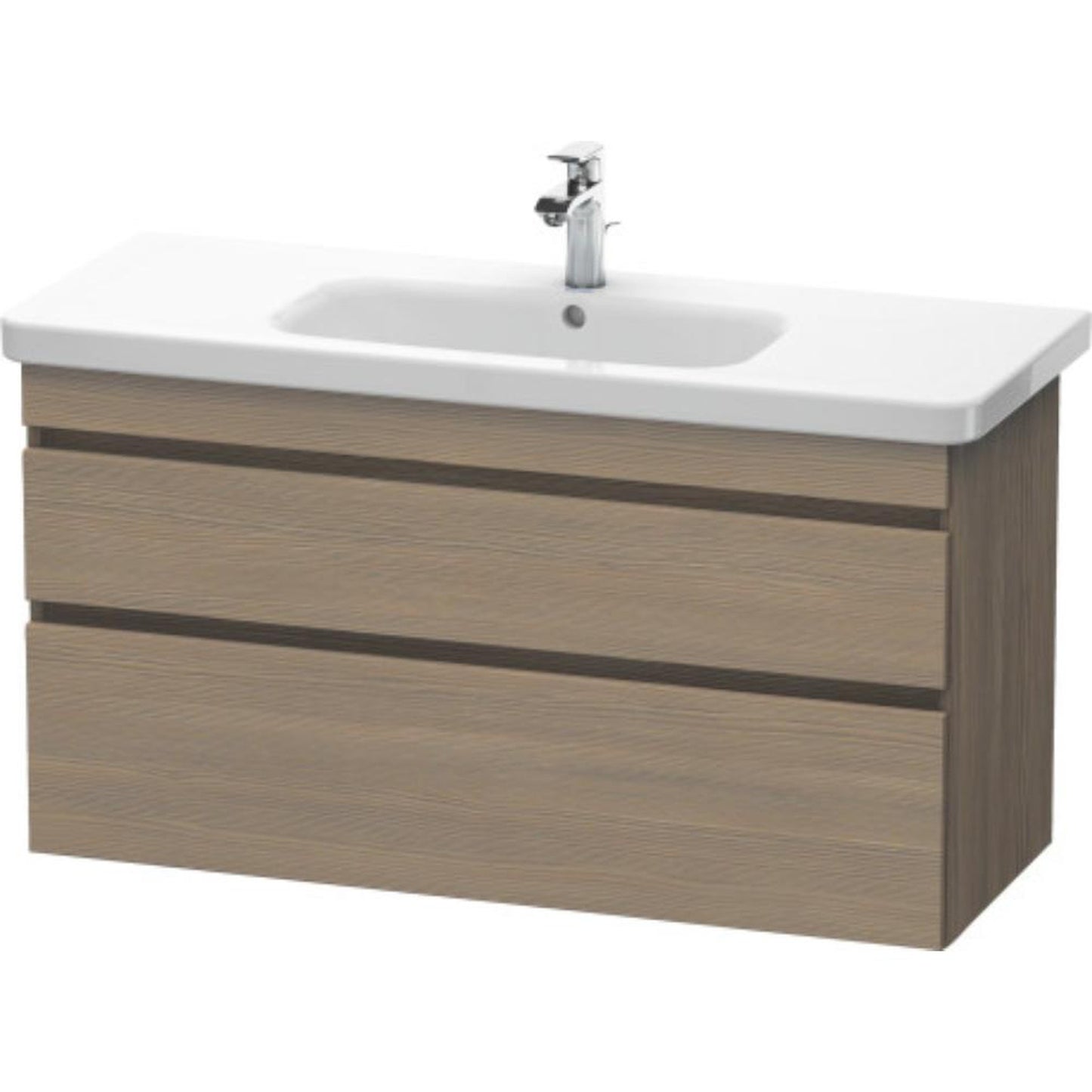 Duravit DuraStyle 44" x 24" x 18" Two Drawer Wall-Mount Vanity Unit in Oak Terra (DS649503535)