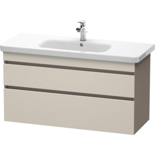 Duravit DuraStyle 44" x 24" x 18" Two Drawer Wall-Mount Vanity Unit in Taupe and Basalt (DS649509143)