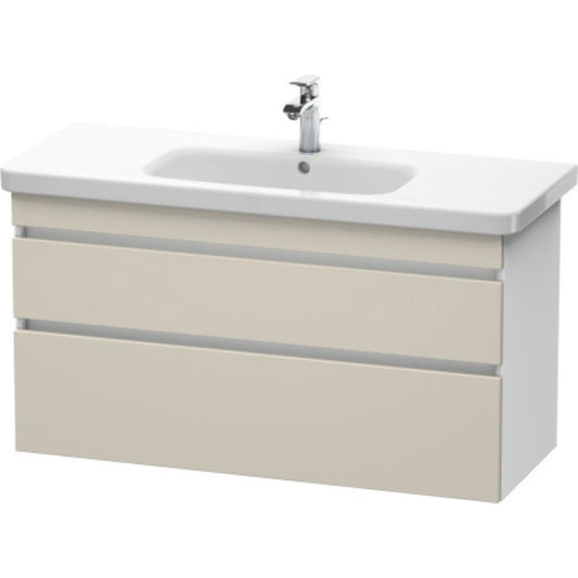 Duravit DuraStyle 44" x 24" x 18" Two Drawer Wall-Mount Vanity Unit in Taupe and White (DS649509118)