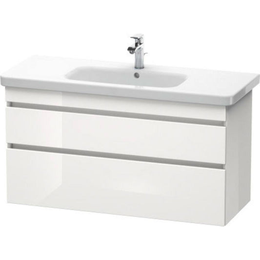 Duravit DuraStyle 44" x 24" x 18" Two Drawer Wall-Mount Vanity Unit in White High Gloss (DS649502222)