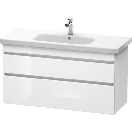 Duravit DuraStyle 44" x 24" x 18" Two Drawer Wall-Mount Vanity Unit in White High Gloss and White Matt (DS649502218)
