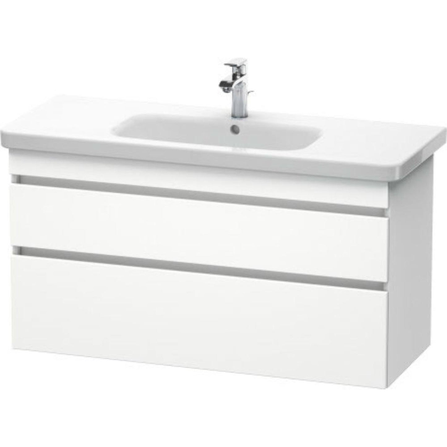 Duravit DuraStyle 44" x 24" x 18" Two Drawer Wall-Mount Vanity Unit in White Matt (DS649501818)