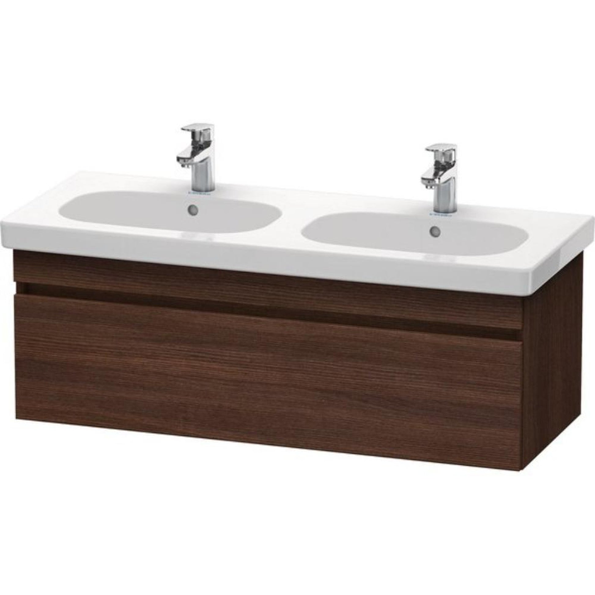 Duravit DuraStyle 45" x 16" x 18" One Drawer Wall-Mount Vanity Unit in Chestnut Dark (DS638605353)
