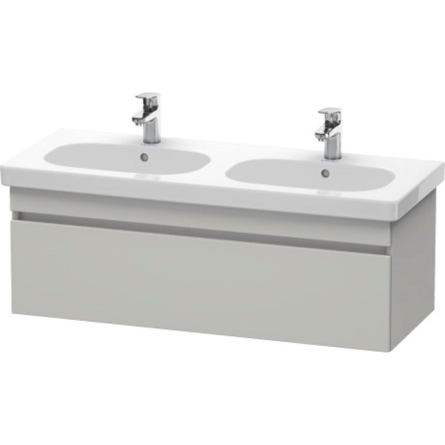 Duravit DuraStyle 45" x 16" x 18" One Drawer Wall-Mount Vanity Unit in Concrete Grey Matt (DS638600707)