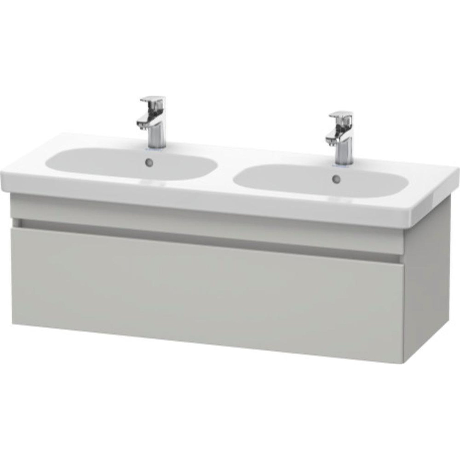 Duravit DuraStyle 45" x 16" x 18" One Drawer Wall-Mount Vanity Unit in Concrete Grey Matt (DS638600707)