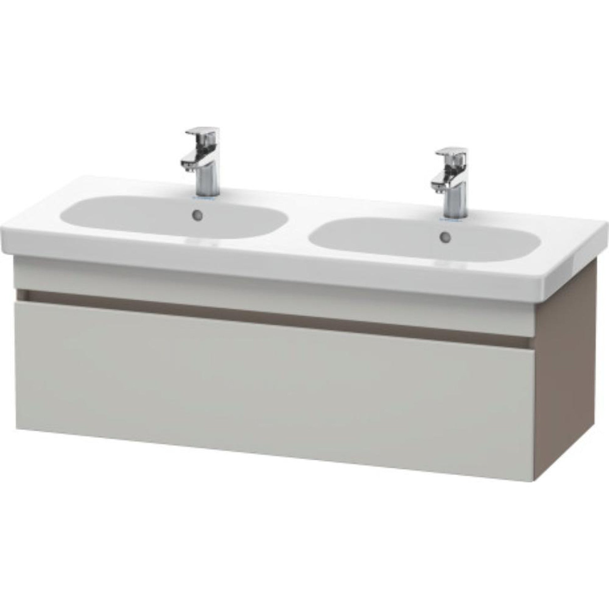 Duravit DuraStyle 45" x 16" x 18" One Drawer Wall-Mount Vanity Unit in Concrete Grey Matt and Basalt (DS638600743)