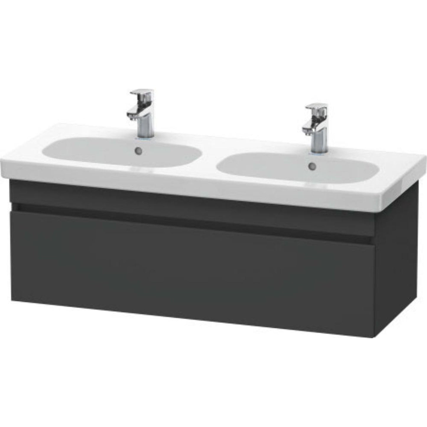 Duravit DuraStyle 45" x 16" x 18" One Drawer Wall-Mount Vanity Unit in Graphite (DS638604949)