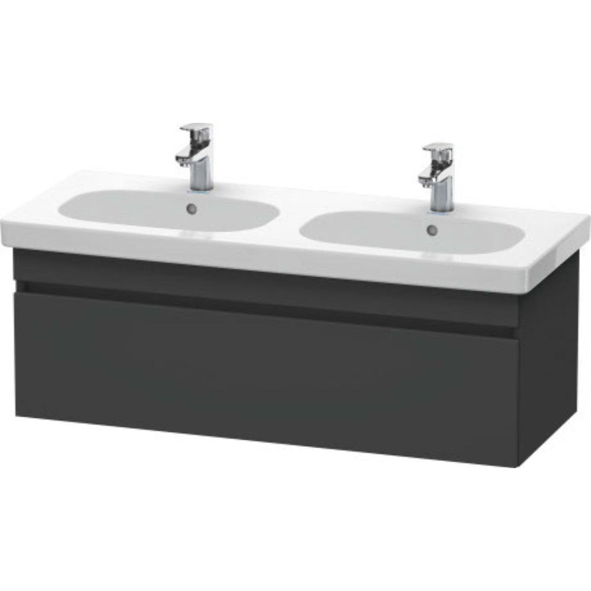 Duravit DuraStyle 45" x 16" x 18" One Drawer Wall-Mount Vanity Unit in Graphite (DS638604949)