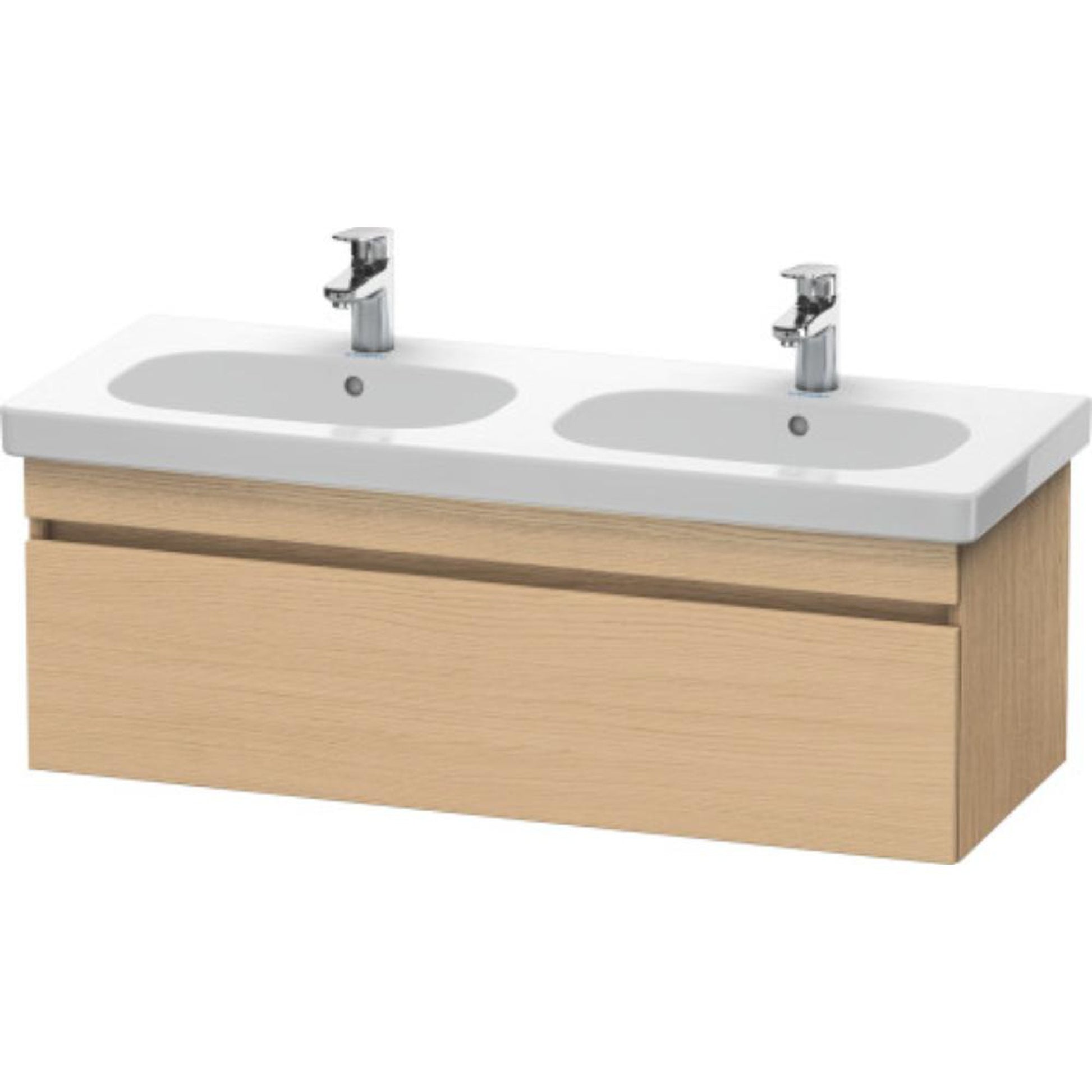 Duravit DuraStyle 45" x 16" x 18" One Drawer Wall-Mount Vanity Unit in Natural Oak (DS638603030)