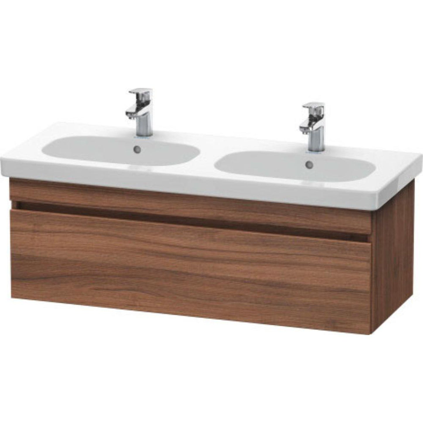 Duravit DuraStyle 45" x 16" x 18" One Drawer Wall-Mount Vanity Unit in Natural Walnut (DS638607979)