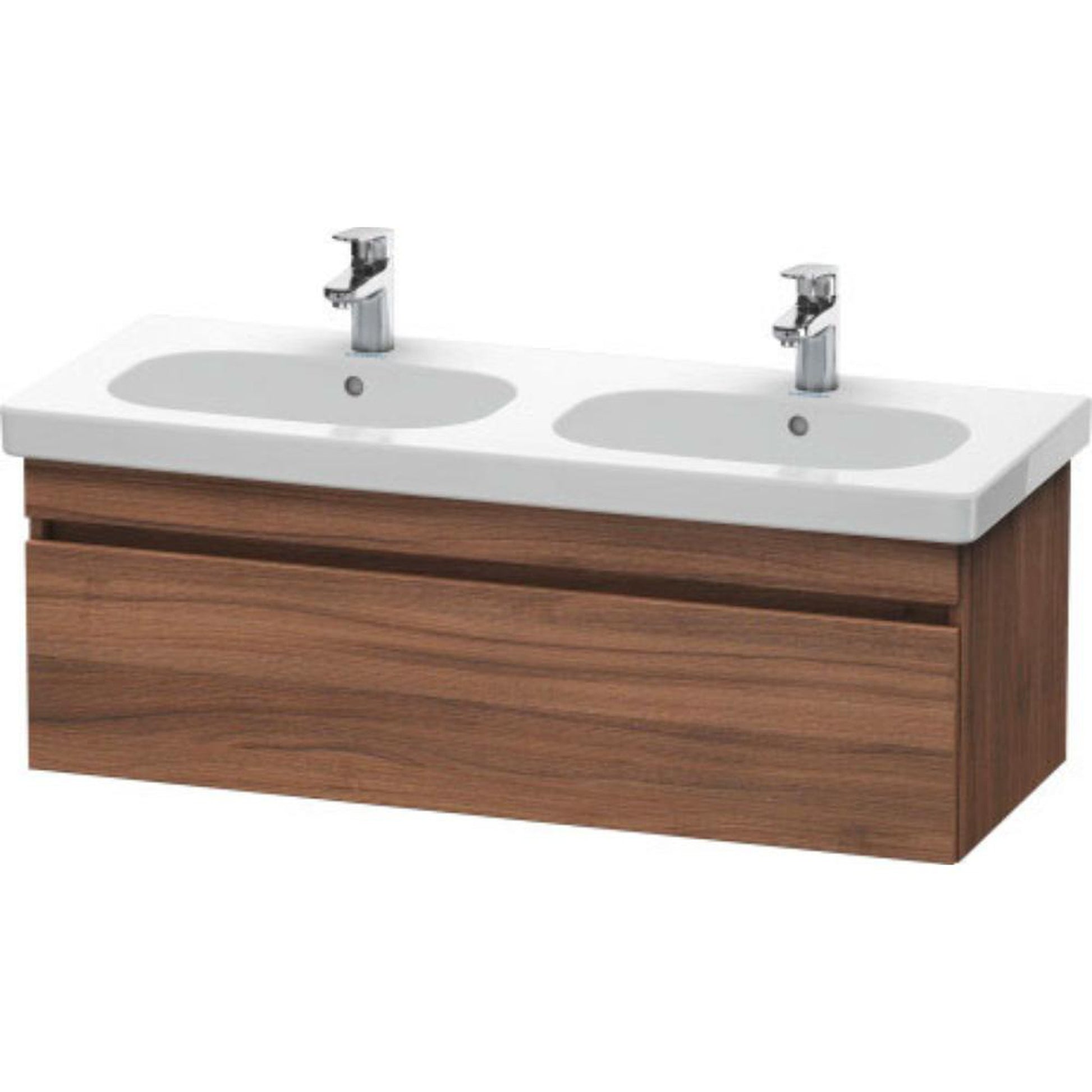 Duravit DuraStyle 45" x 16" x 18" One Drawer Wall-Mount Vanity Unit in Natural Walnut (DS638607979)