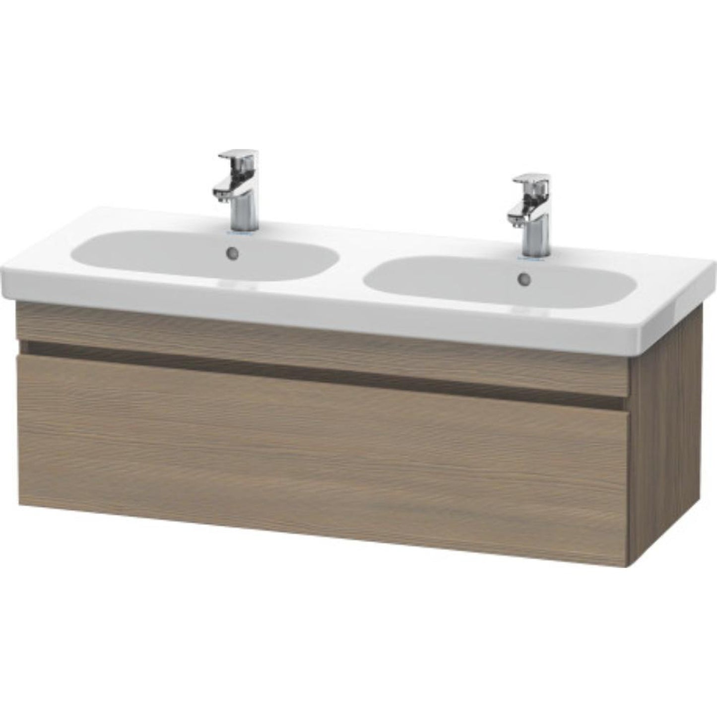 Duravit DuraStyle 45" x 16" x 18" One Drawer Wall-Mount Vanity Unit in Oak Terra (DS638603535)