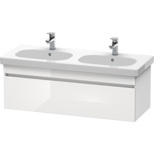 Duravit DuraStyle 45" x 16" x 18" One Drawer Wall-Mount Vanity Unit in White High Gloss and White Matt (DS638602218)