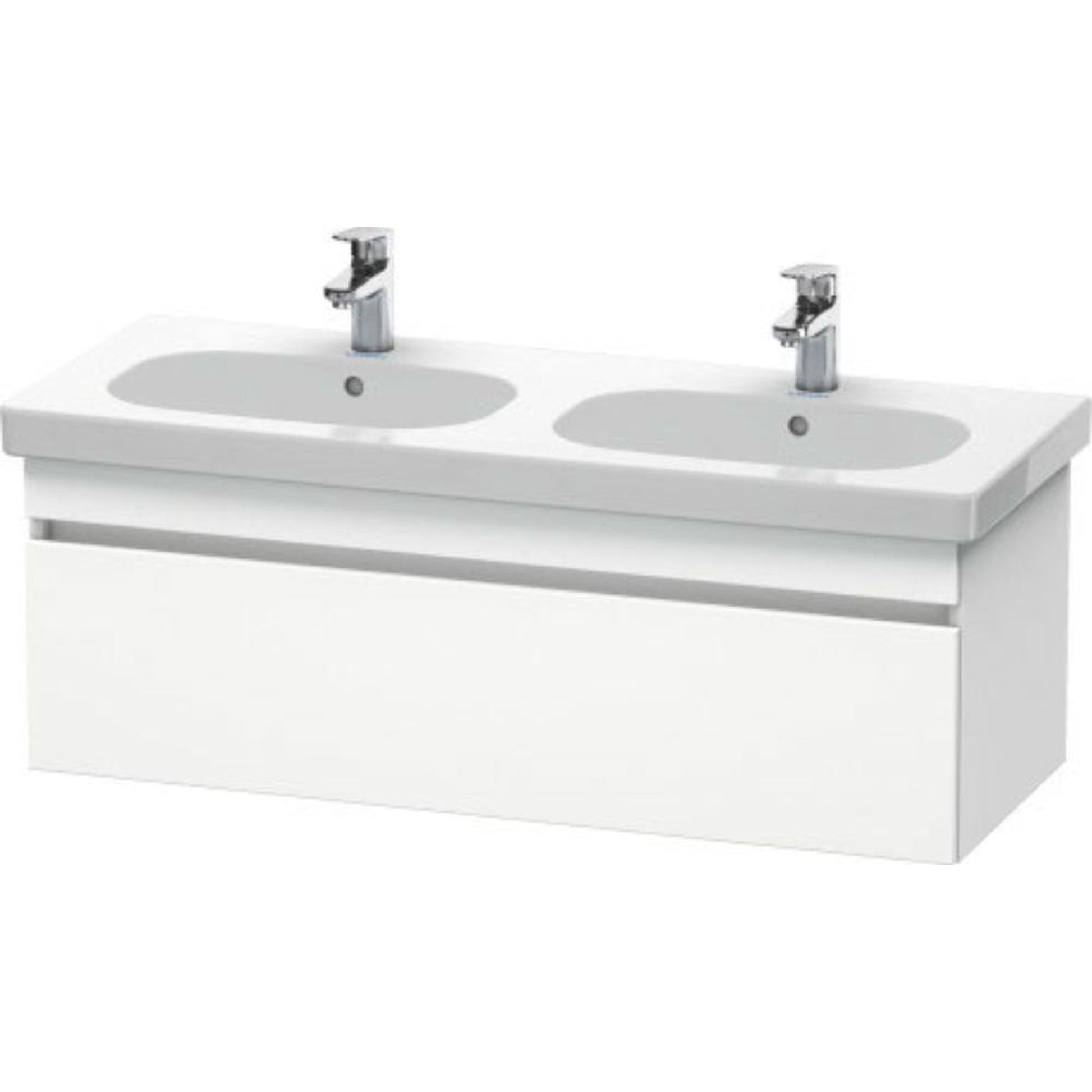 Duravit DuraStyle 45" x 16" x 18" One Drawer Wall-Mount Vanity Unit in White Matt (DS638601818)