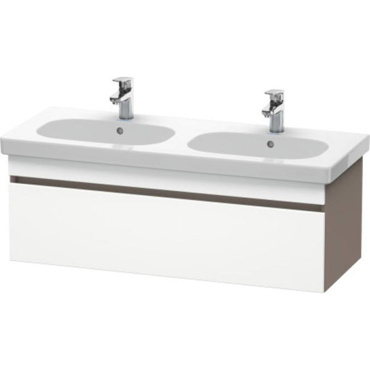 Duravit DuraStyle 45" x 16" x 18" One Drawer Wall-Mount Vanity Unit in White Matt and Basalt (DS638601843)