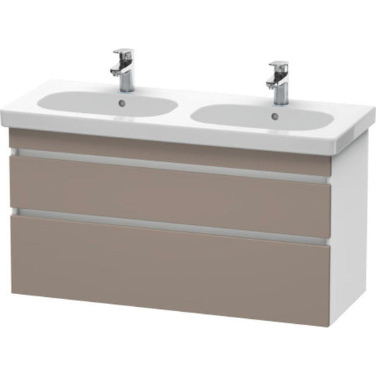 Duravit DuraStyle 45" x 24" x 18" Two Drawer Wall-Mount Vanity Unit in Basalt and White (DS648604318)