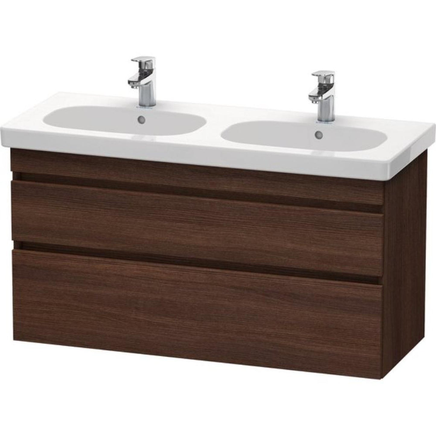 Duravit DuraStyle 45" x 24" x 18" Two Drawer Wall-Mount Vanity Unit in Chestnut Dark (DS648605353)