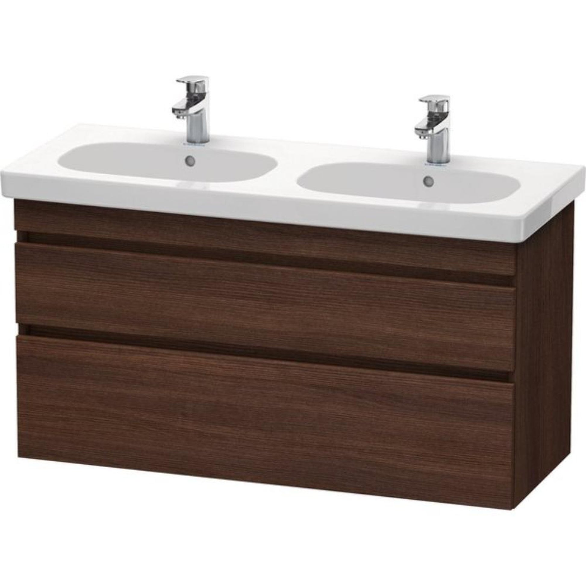 Duravit DuraStyle 45" x 24" x 18" Two Drawer Wall-Mount Vanity Unit in Chestnut Dark (DS648605353)