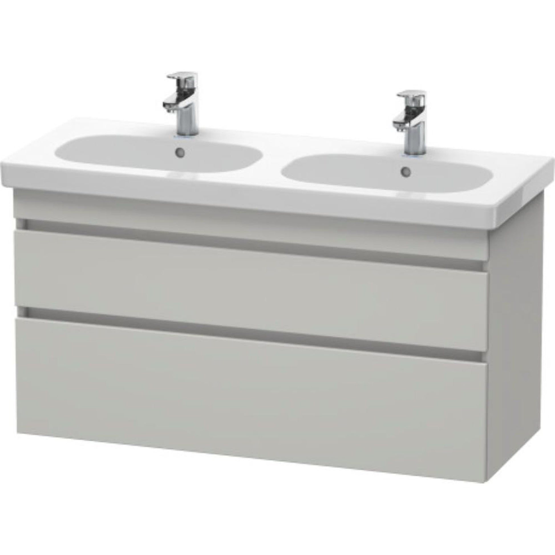 Duravit DuraStyle 45" x 24" x 18" Two Drawer Wall-Mount Vanity Unit in Concrete Grey Matt (DS648600707)
