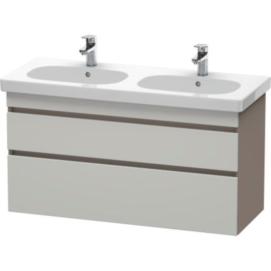 Duravit DuraStyle 45" x 24" x 18" Two Drawer Wall-Mount Vanity Unit in Concrete Grey Matt and Basalt (DS648600743)