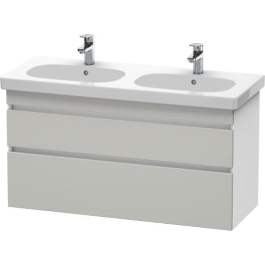 Duravit DuraStyle 45" x 24" x 18" Two Drawer Wall-Mount Vanity Unit in Concrete Grey Matt and White (DS648600718)