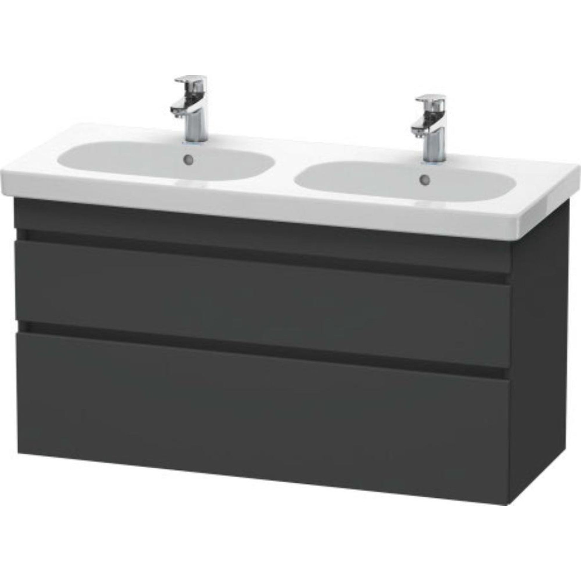 Duravit DuraStyle 45" x 24" x 18" Two Drawer Wall-Mount Vanity Unit in Graphite (DS648604949)