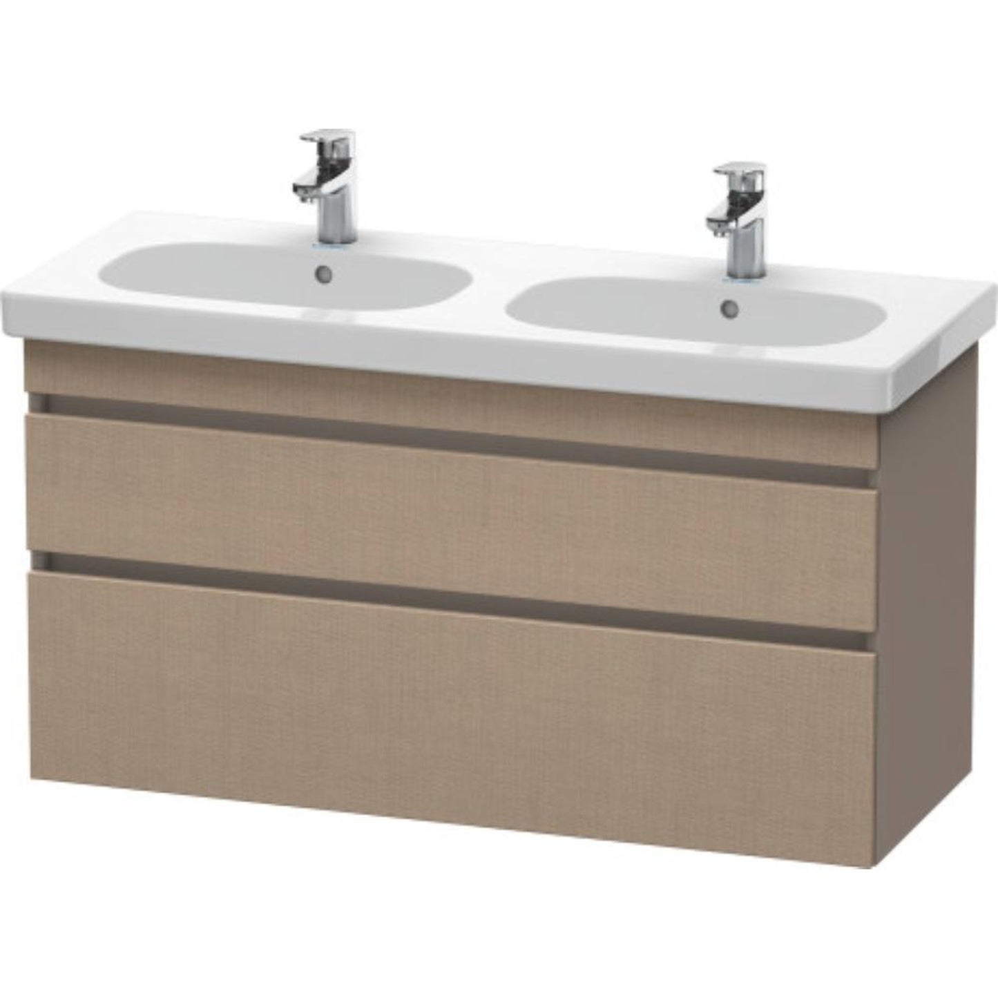 Duravit DuraStyle 45" x 24" x 18" Two Drawer Wall-Mount Vanity Unit in Linen and Basalt (DS648607543)
