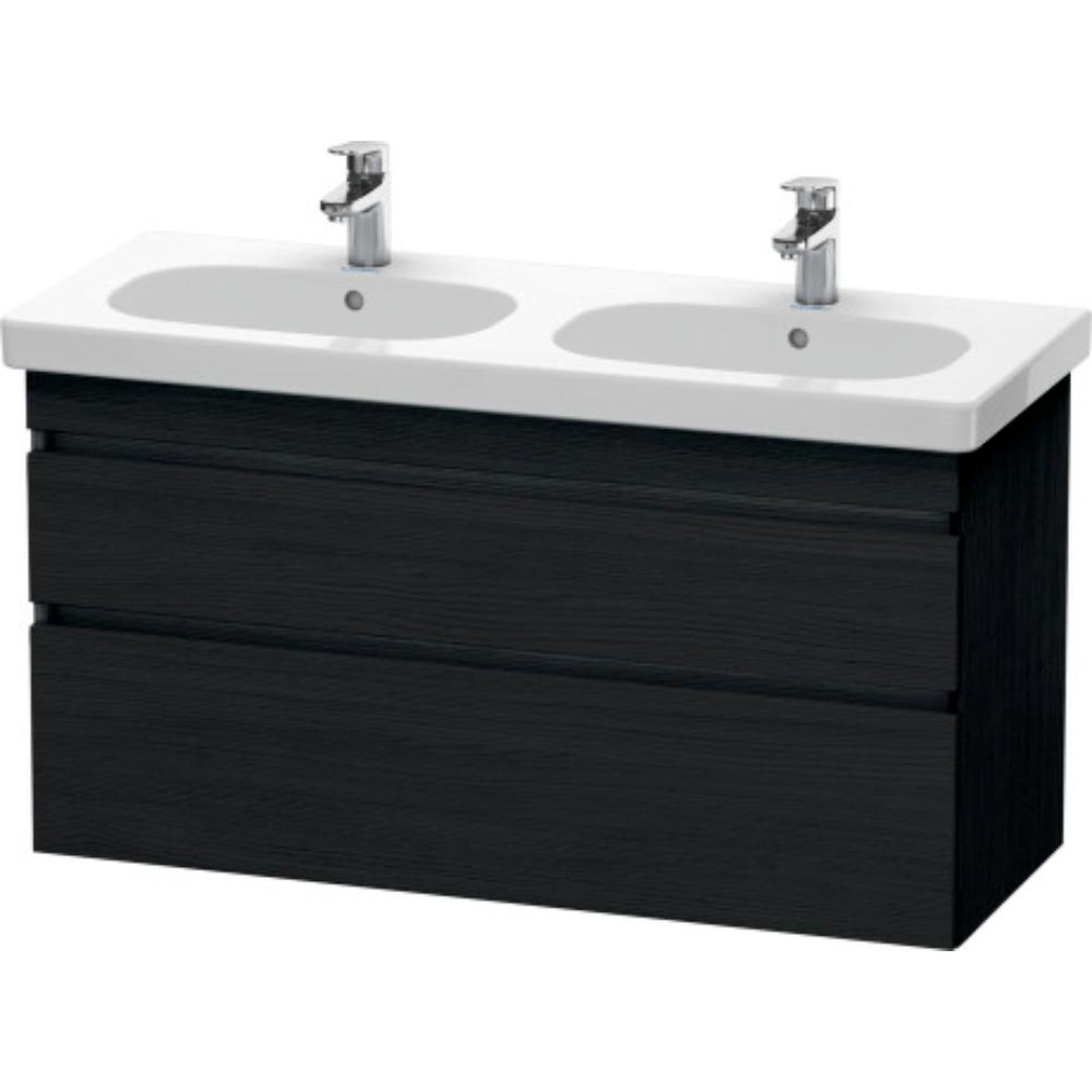 Duravit DuraStyle 45" x 24" x 18" Two Drawer Wall-Mount Vanity Unit in Oak Black (DS648601616)