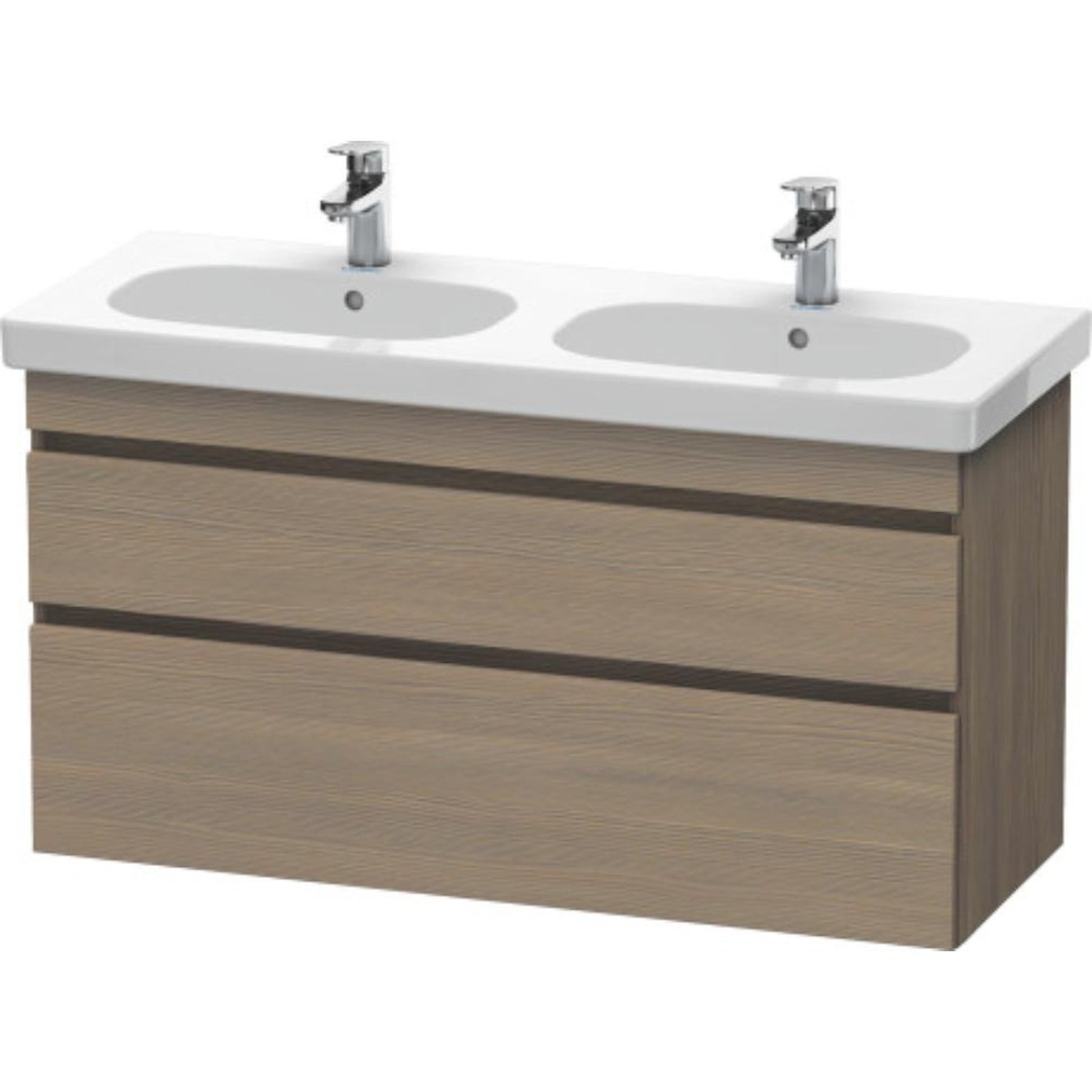 Duravit DuraStyle 45" x 24" x 18" Two Drawer Wall-Mount Vanity Unit in Oak Terra (DS648603535)