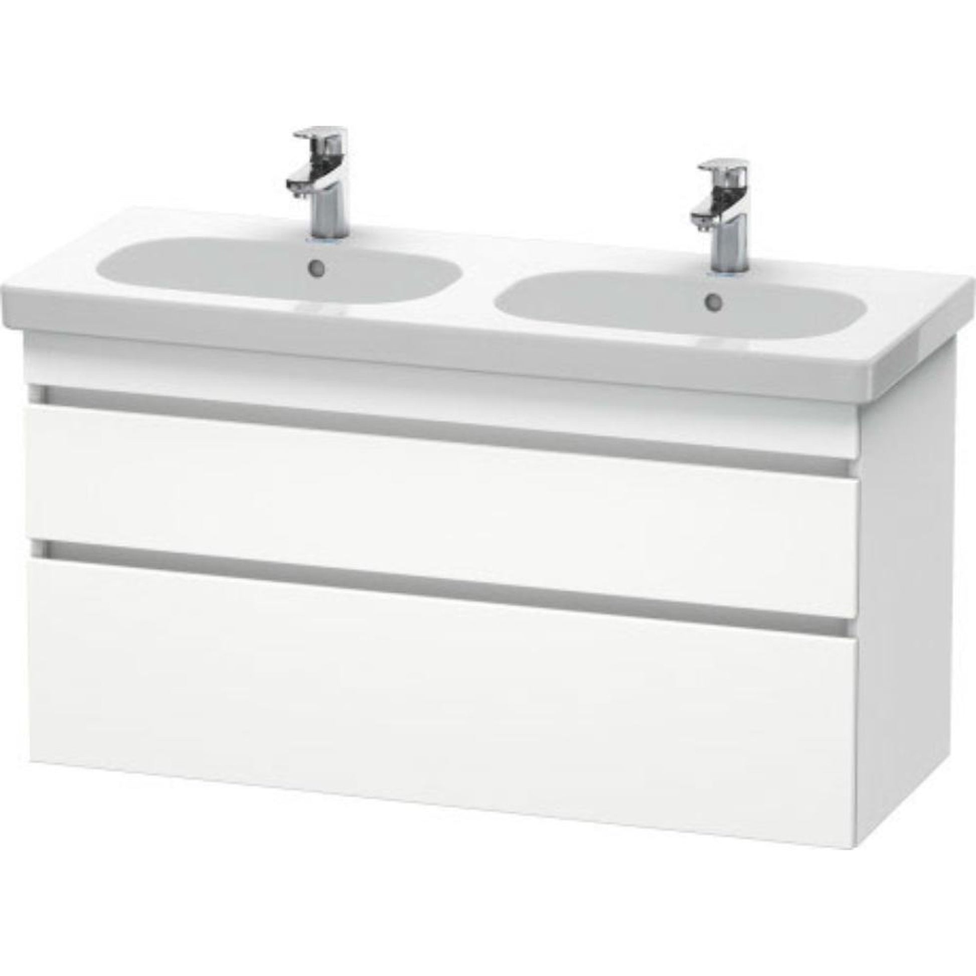 Duravit DuraStyle 45" x 24" x 18" Two Drawer Wall-Mount Vanity Unit in White Matt (DS648601818)