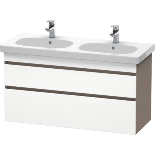 Duravit DuraStyle 45" x 24" x 18" Two Drawer Wall-Mount Vanity Unit in White Matt and Basalt (DS648601843)