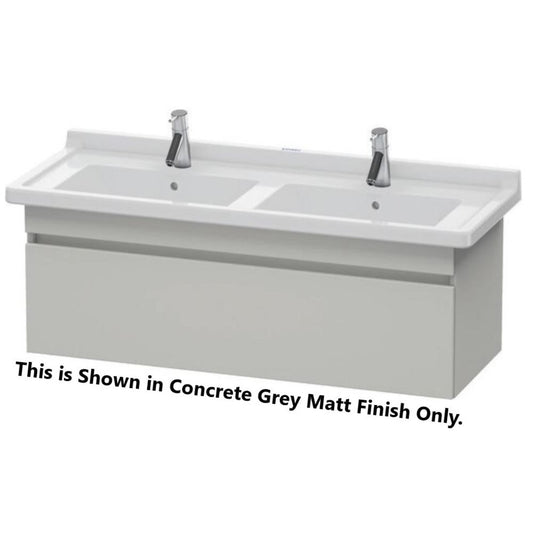 Duravit DuraStyle 47" x 16" x 18" One Drawer Wall-Mount Vanity Unit in Concrete Grey Matt and White (DS639000718)