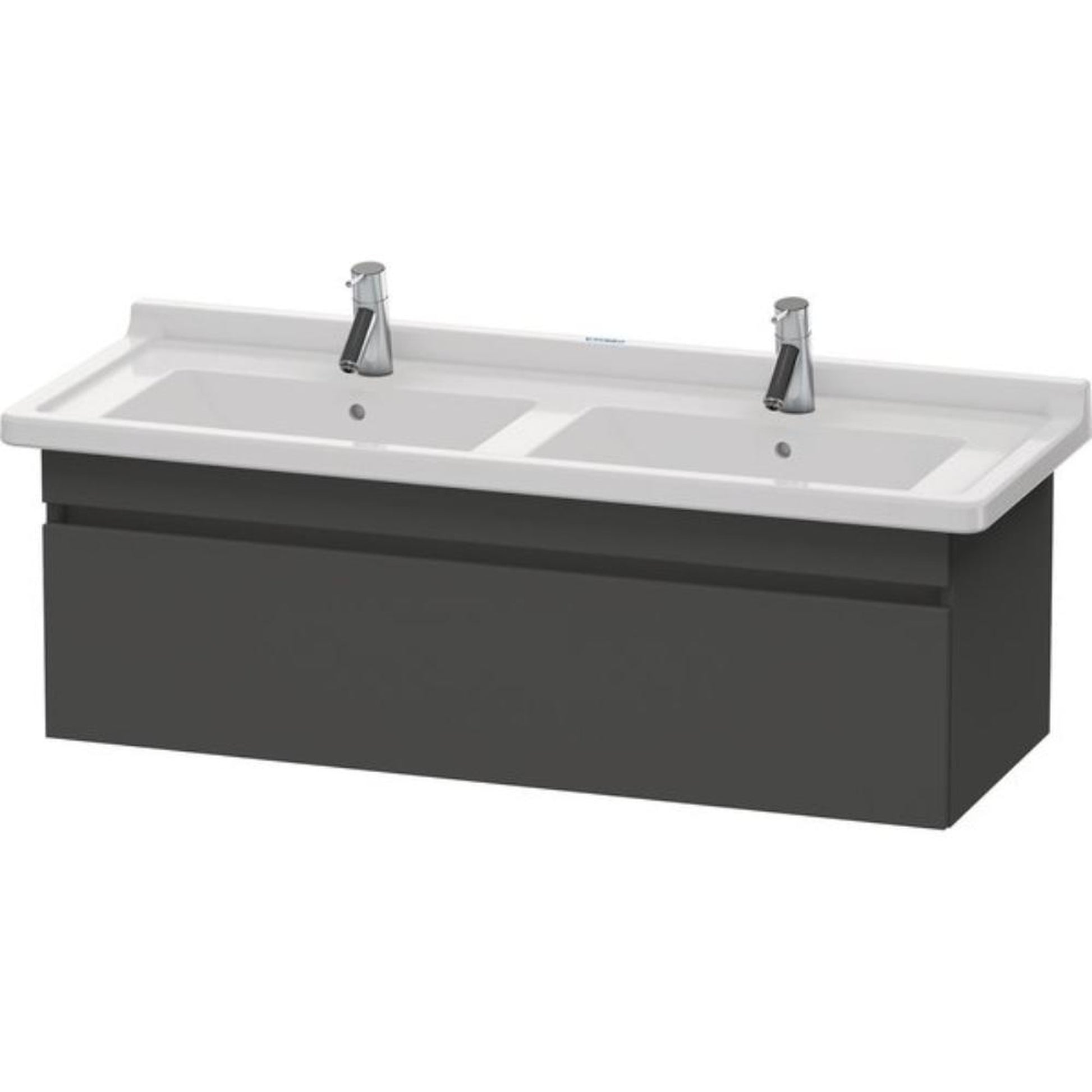 Duravit DuraStyle 47" x 16" x 18" One Drawer Wall-Mount Vanity Unit in Graphite (DS639004949)