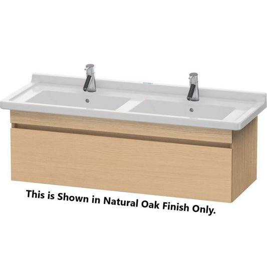Duravit DuraStyle 47" x 16" x 18" One Drawer Wall-Mount Vanity Unit in Natural Oak and Basalt (DS639003043)