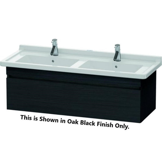 Duravit DuraStyle 47" x 16" x 18" One Drawer Wall-Mount Vanity Unit in Oak Black and Basalt (DS639001643)