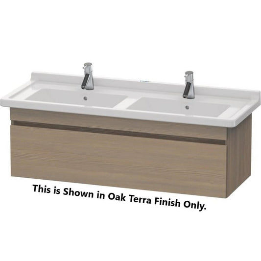Duravit DuraStyle 47" x 16" x 18" One Drawer Wall-Mount Vanity Unit in Oak Terra and White (DS639003518)