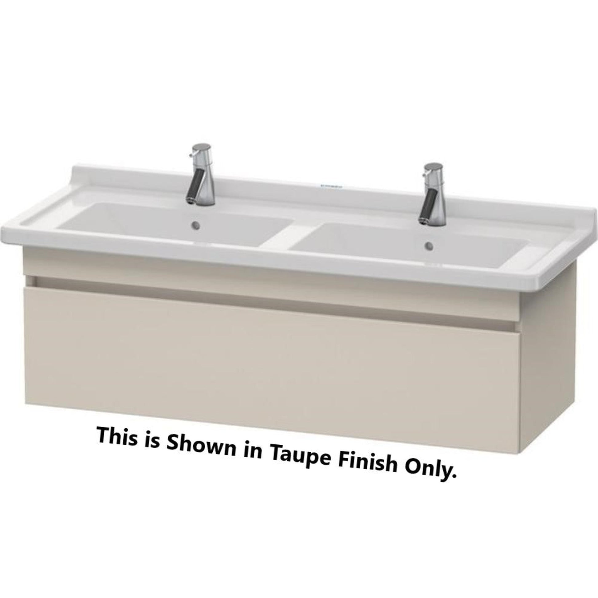 Duravit DuraStyle 47" x 16" x 18" One Drawer Wall-Mount Vanity Unit in Taupe and White (DS639009118)