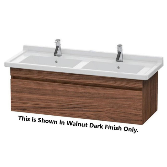 Duravit DuraStyle 47" x 16" x 18" One Drawer Wall-Mount Vanity Unit in Walnut Dark and White (DS639002118)