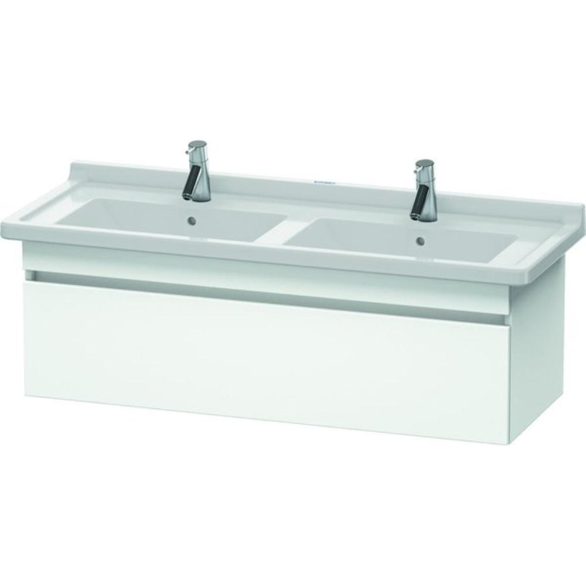 Duravit DuraStyle 47" x 16" x 18" One Drawer Wall-Mount Vanity Unit in White Matt (DS639001818)