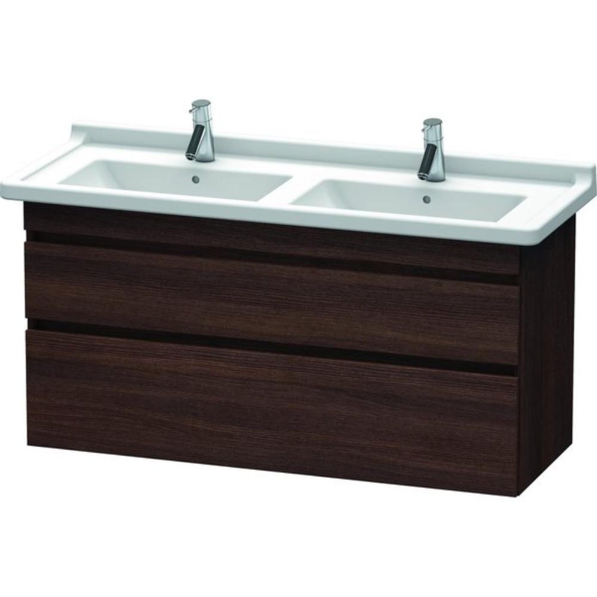Duravit DuraStyle 47" x 24" x 18" Two Drawer Wall-Mount Vanity Unit in Chestnut Dark (DS649005353)