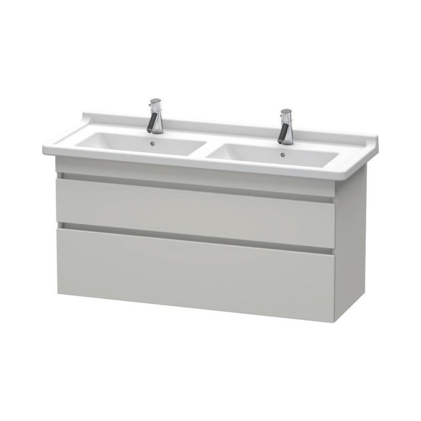 Duravit DuraStyle 47" x 24" x 18" Two Drawer Wall-Mount Vanity Unit in Concrete Grey Matt (DS649000707)