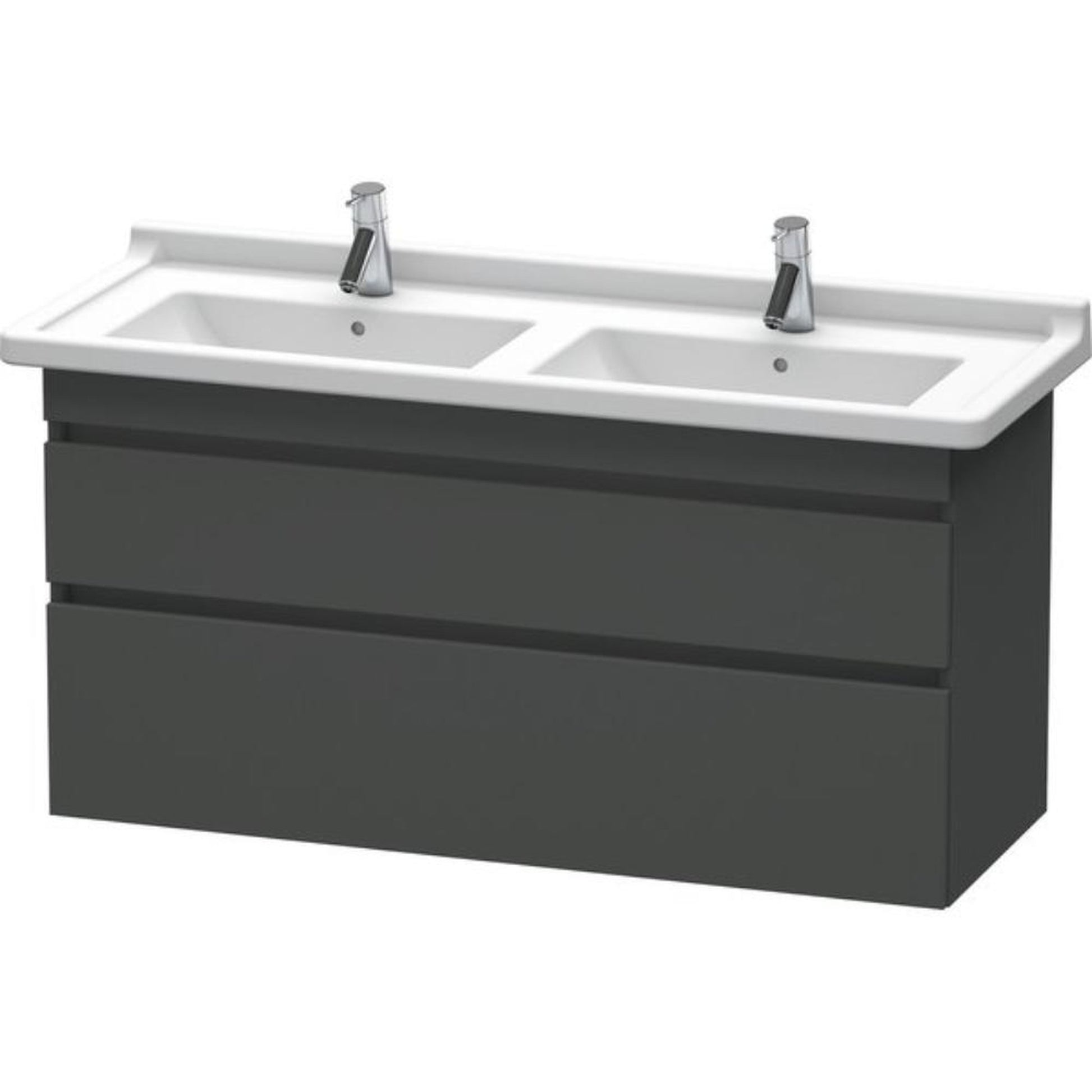 Duravit DuraStyle 47" x 24" x 18" Two Drawer Wall-Mount Vanity Unit in Graphite (DS649004949)