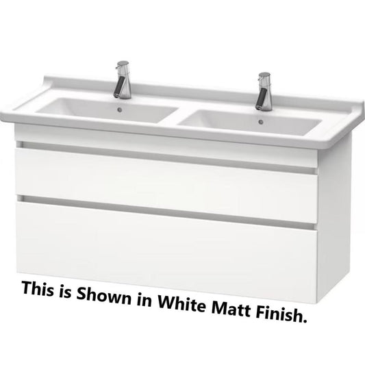 Duravit DuraStyle 47" x 24" x 18" Two Drawer Wall-Mount Vanity Unit in Natural Oak and Basalt (DS649003043)